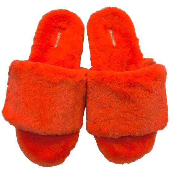 Vionic Shoes - Vionic Women's Faux Fur Fiesta Orange Plush Dream Slippers Size 8